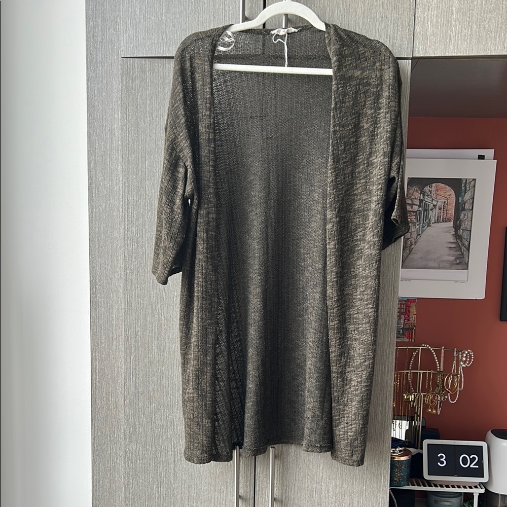 Rolla Coster Green Open-Front Cardigan Sweater